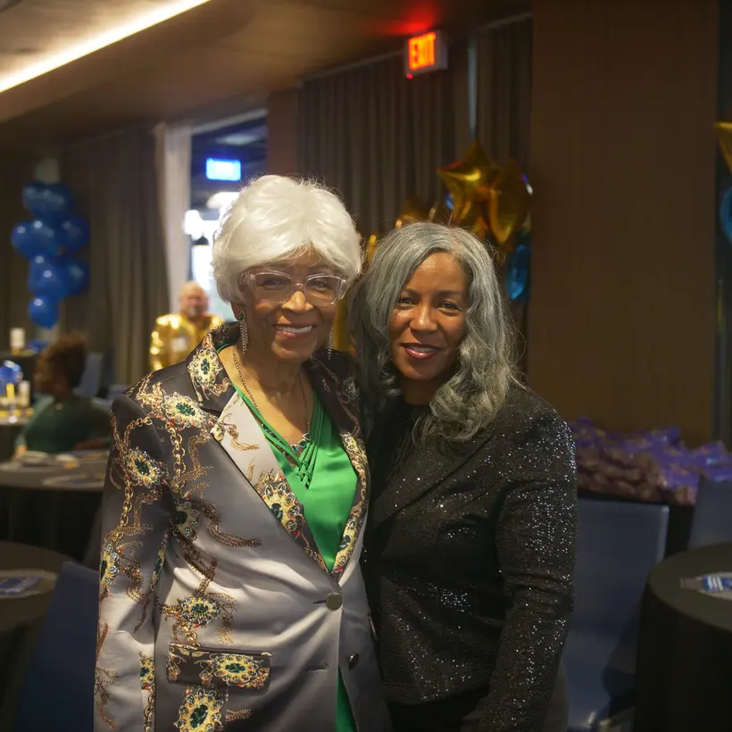 LAEA honoree and member at the installation event